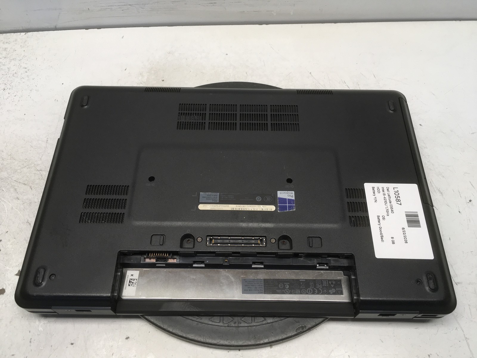 Dell Latitude E5540 Intel i5-4210U 1.7GHz 8 GB NO HDD No Batt