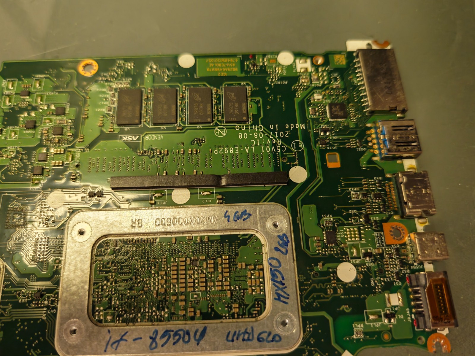 ACER A515-51 A615-51 A315-51 MOTHERBOARD LA-892P I7-8550U GEFORCE MX150 #