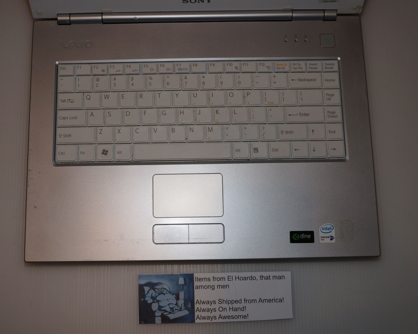 Sony Vaio VGN-N130G PCG-7T1L 512MB ram 80GB hdd 1.6ghz Core Duo Tested README