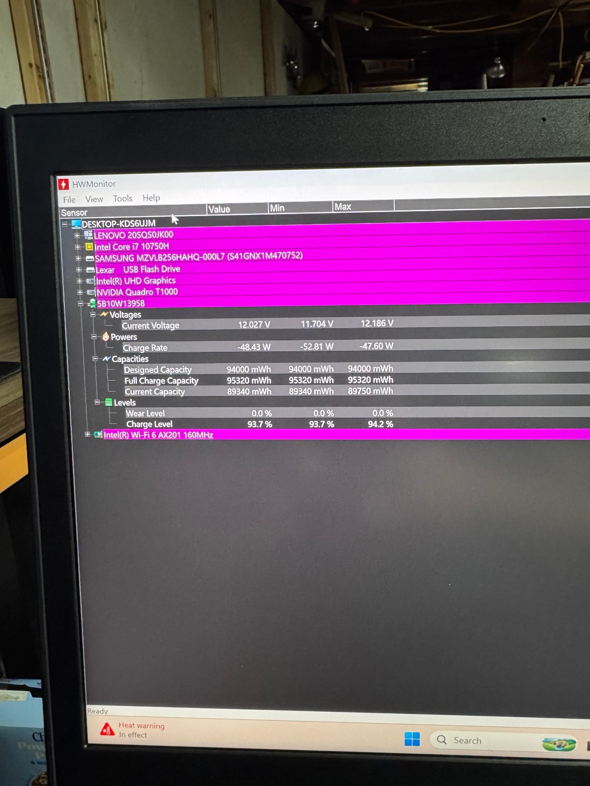 Lenovo ThinkPad P17 Gen 1 Laptop i7-10750H 2.6GHz 16GB 256GB SSD 17″ W11 T1000