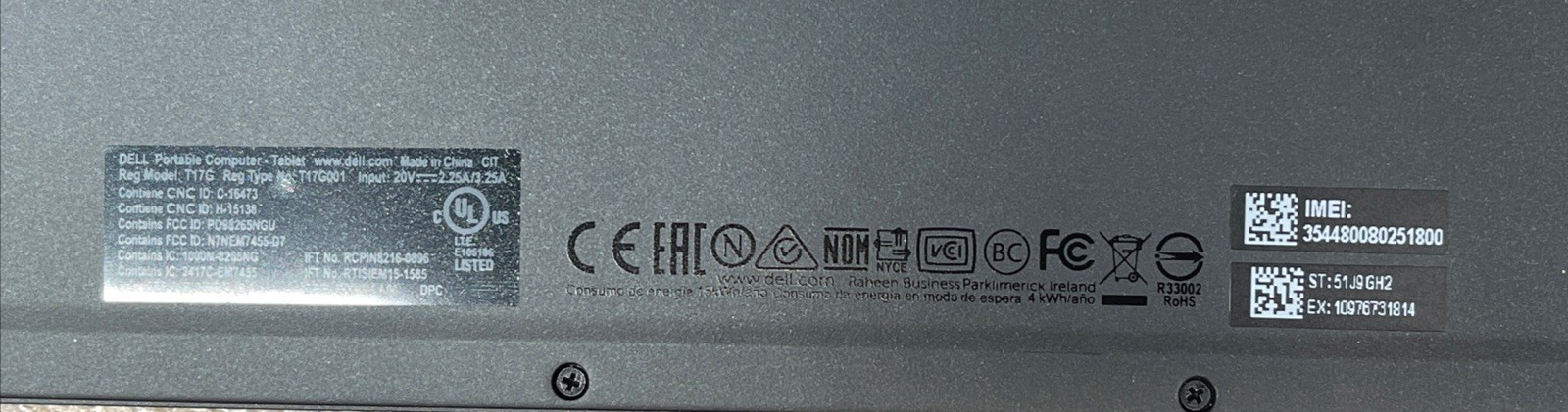 Dell Latitude 5285 Core i5-7300U 2.6 GHz 8GB RAM 256GB SSD NO OS