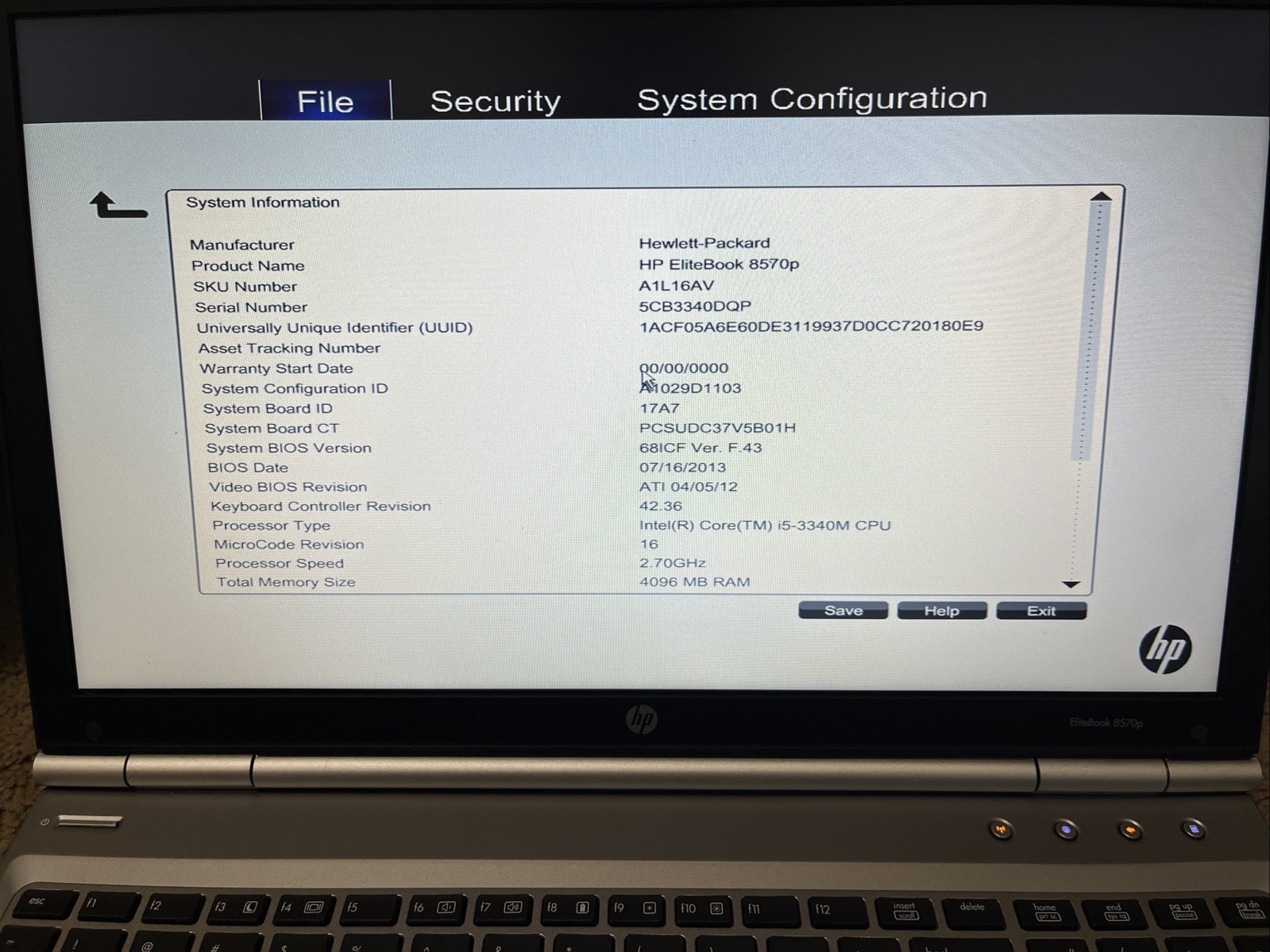 HP EliteBook 8570P Intel i5 2.5GHz – Read Description Before Buy