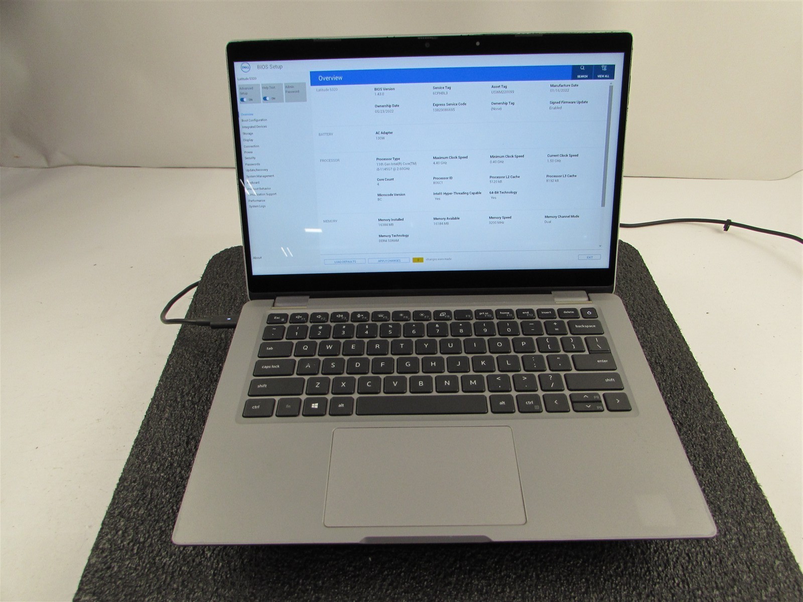 DELL LATITUDE 5320 (CONVERTIBLE) CORE I5-1135G7 256GB SSD 16GB RAM NO O.S/BATT