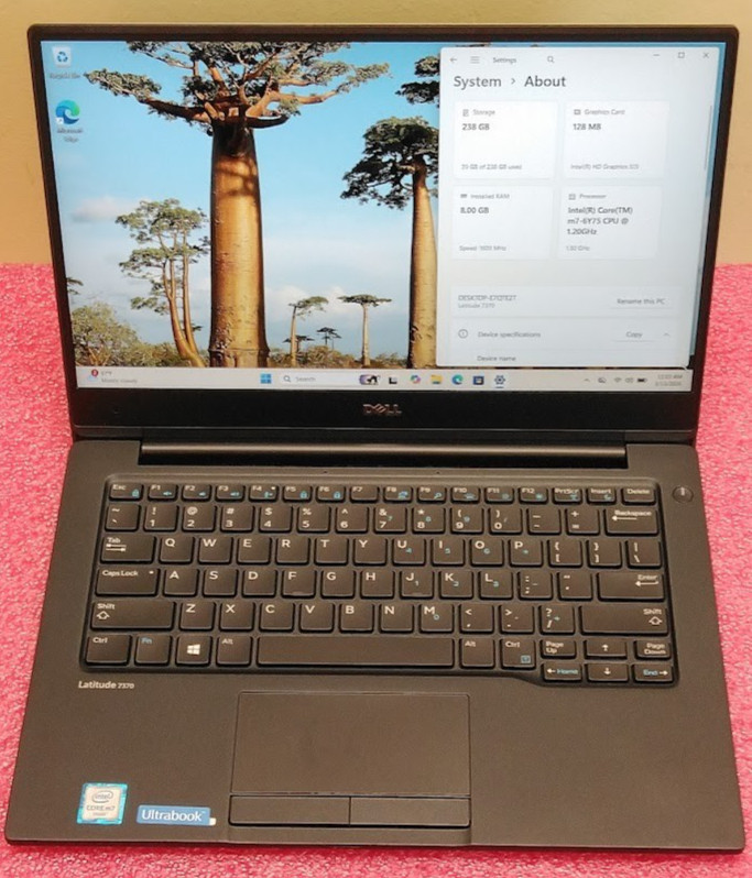 Dell Latitude 7370 13.3″ – M7-6Y75 @ 1.20GHz – 8GB RAM – 256GB SSD – Win 11