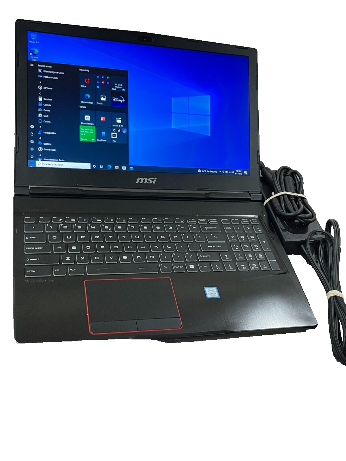 MSI GL63VR Intel i7-7700HQ Quad-Core 2.8GHz 32GB DDR4 512 SSD GTX 1060 Gaming