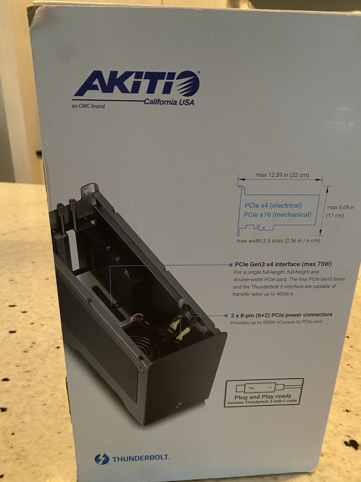AKiTiO Node Titan Thunderbolt 3 eGPU w/ RX590 8GB Card