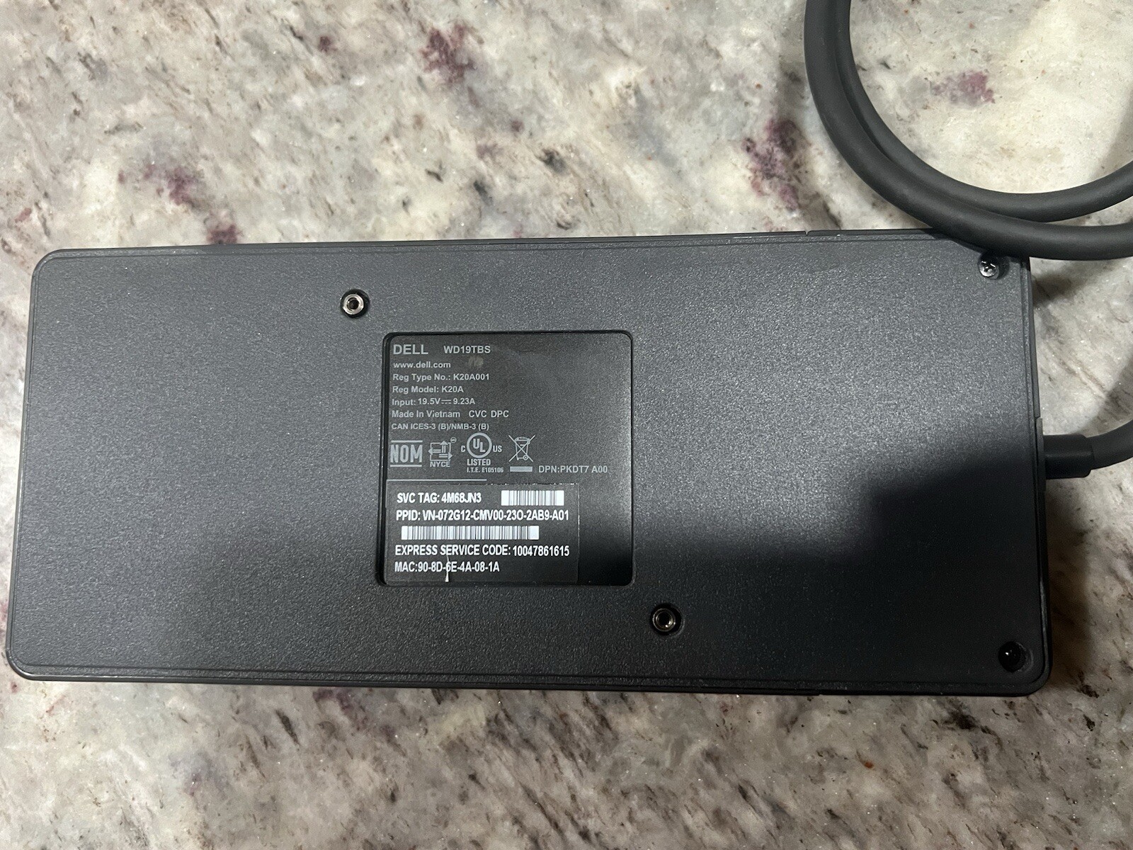 Dell Thunderbolt Dock- WD19TBS 130w Power Delivery