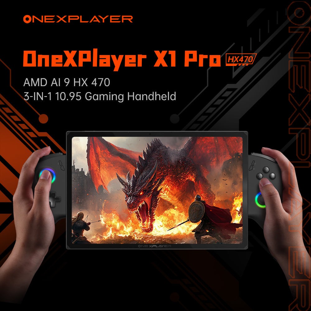 OneXPlayer X1 PRO AMD AI 9 HX 470 32GB+1TB Laptop Tablet 3 IN 1 PC Game Console