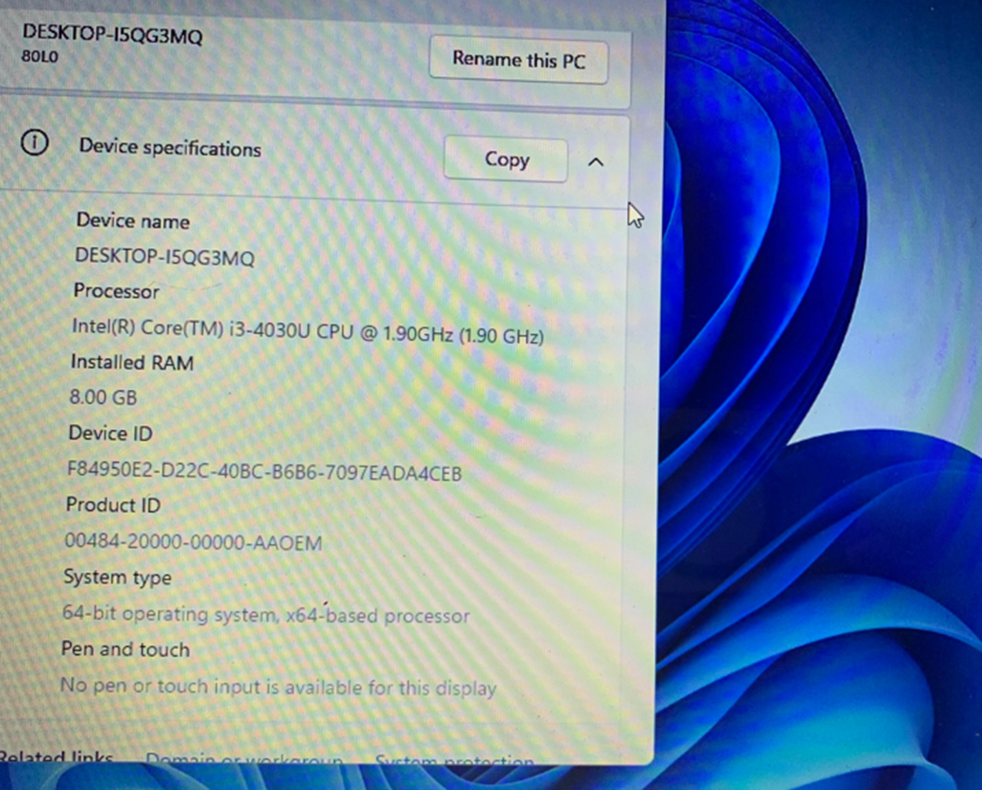 Lenove G50-80 15.6″ WIN 11 ACTIVATED Intel i3-4030U 1.9GHz CPU 8GB RAM 500GB HDD