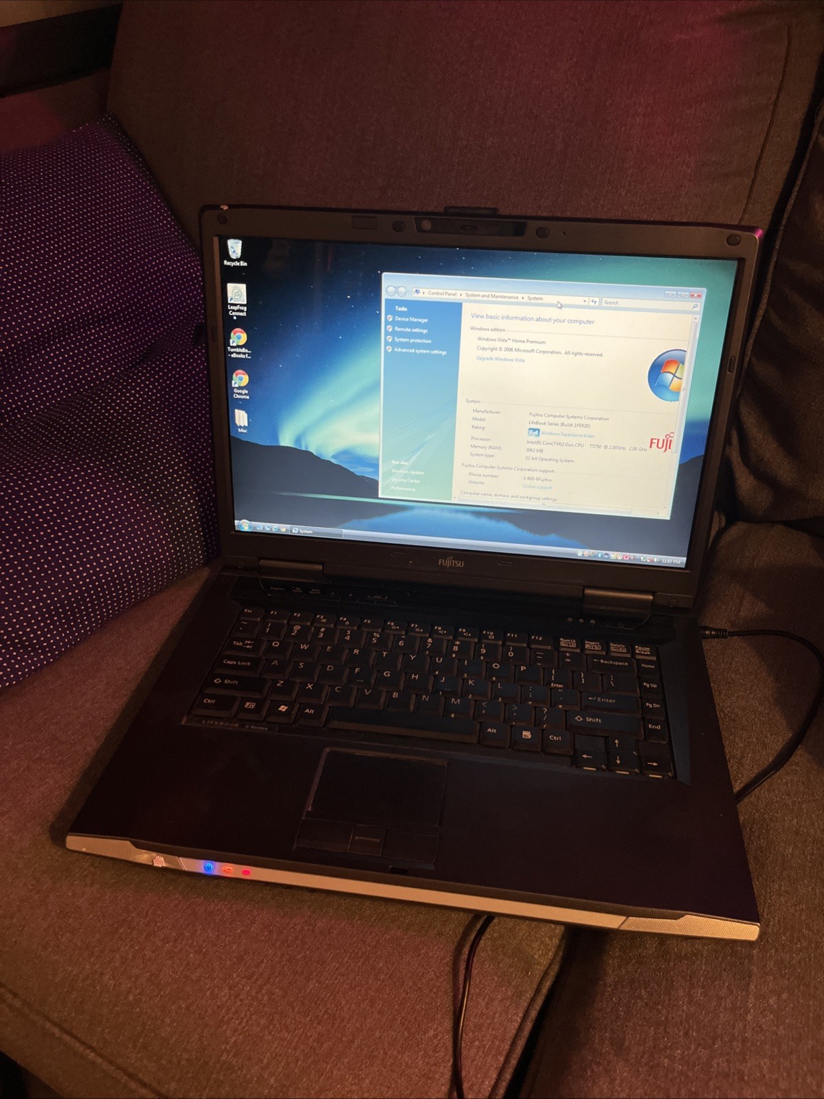 Fujitsu Lifebook A6120 Core 2 Duo, 3GB RAM, Windows Vista Tested And Works