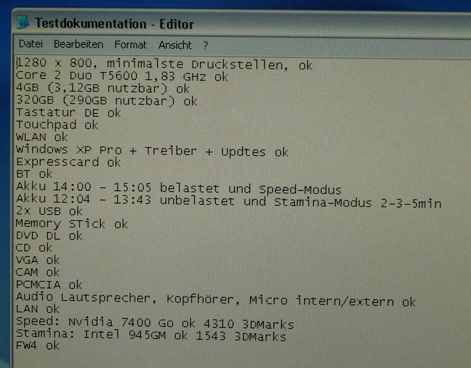 13.3″ Laptop Notebook Sony Vaio PCG-6Q2M VGN-SZ5MN 2x 1.83GHz 320GB 4GB Win XP