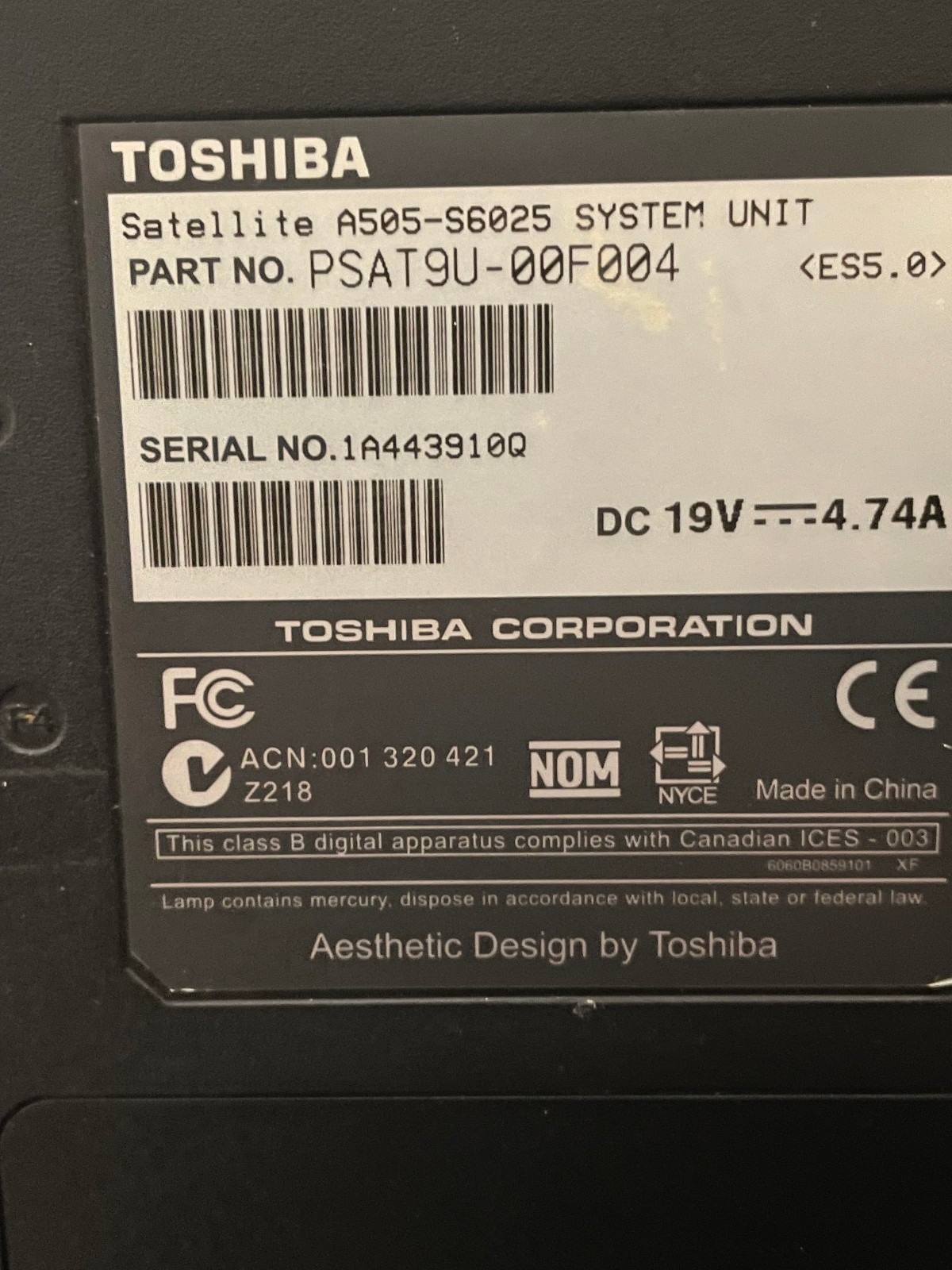 lot 4 Toshiba Satellite (2) A305, (2) A505 Laptops – Parts/Repair Wholesale