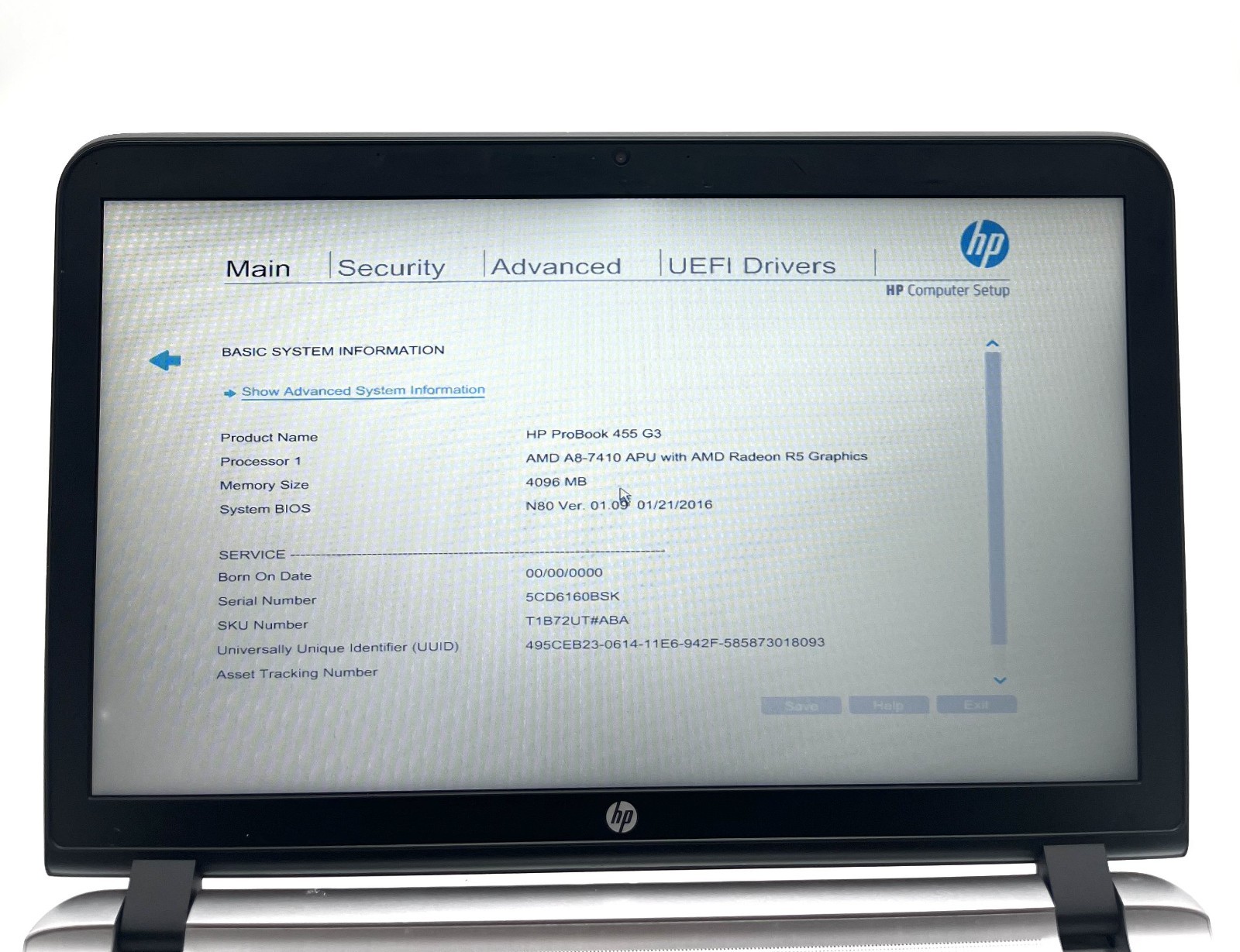 HP ProBook 455 G3 AMD A8-7410 4GB RAM 500GB HDD 15.6″ Business Laptop
