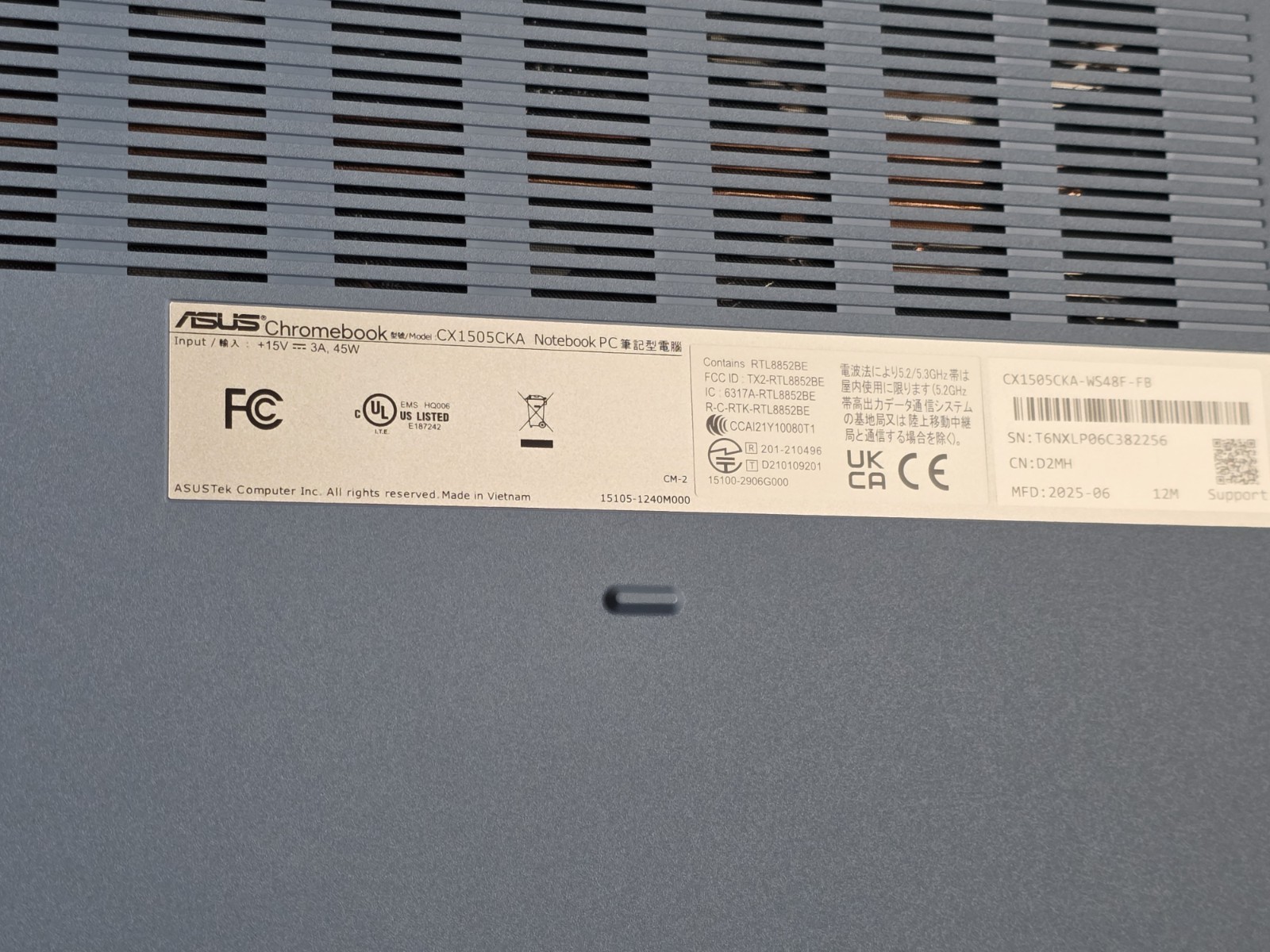 ASUS CX1505CKA-WS48F-FB 15.6″ FHD Celeron N4500 Intel UHD Graphics 4GB RAM 128GB