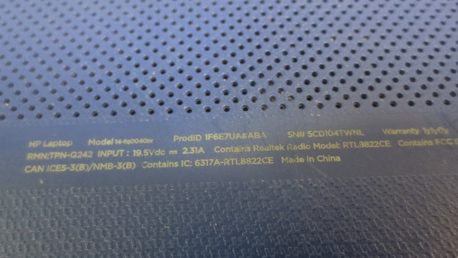 HP 14-fq0040nr Laptop, AMD 3020e, 4 GB RAM, 64 GB eMMC Storage, Win 11