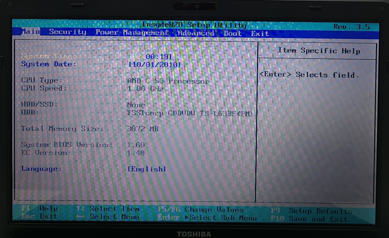 Toshiba Satellite C655D-S5200 15.6″ Laptop AMD C-50 3GB RAM NO HD/OS (FL)
