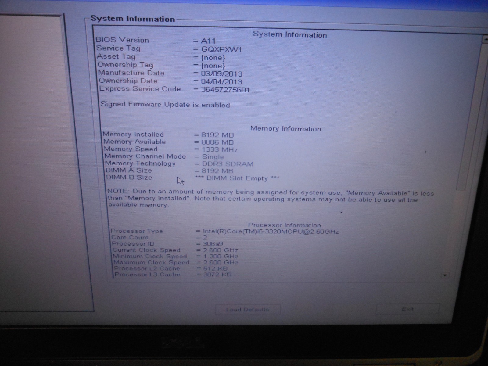 Dell Latitude E6430 Laptop i5-3320M 2.6GHz 8GB No HD No OS