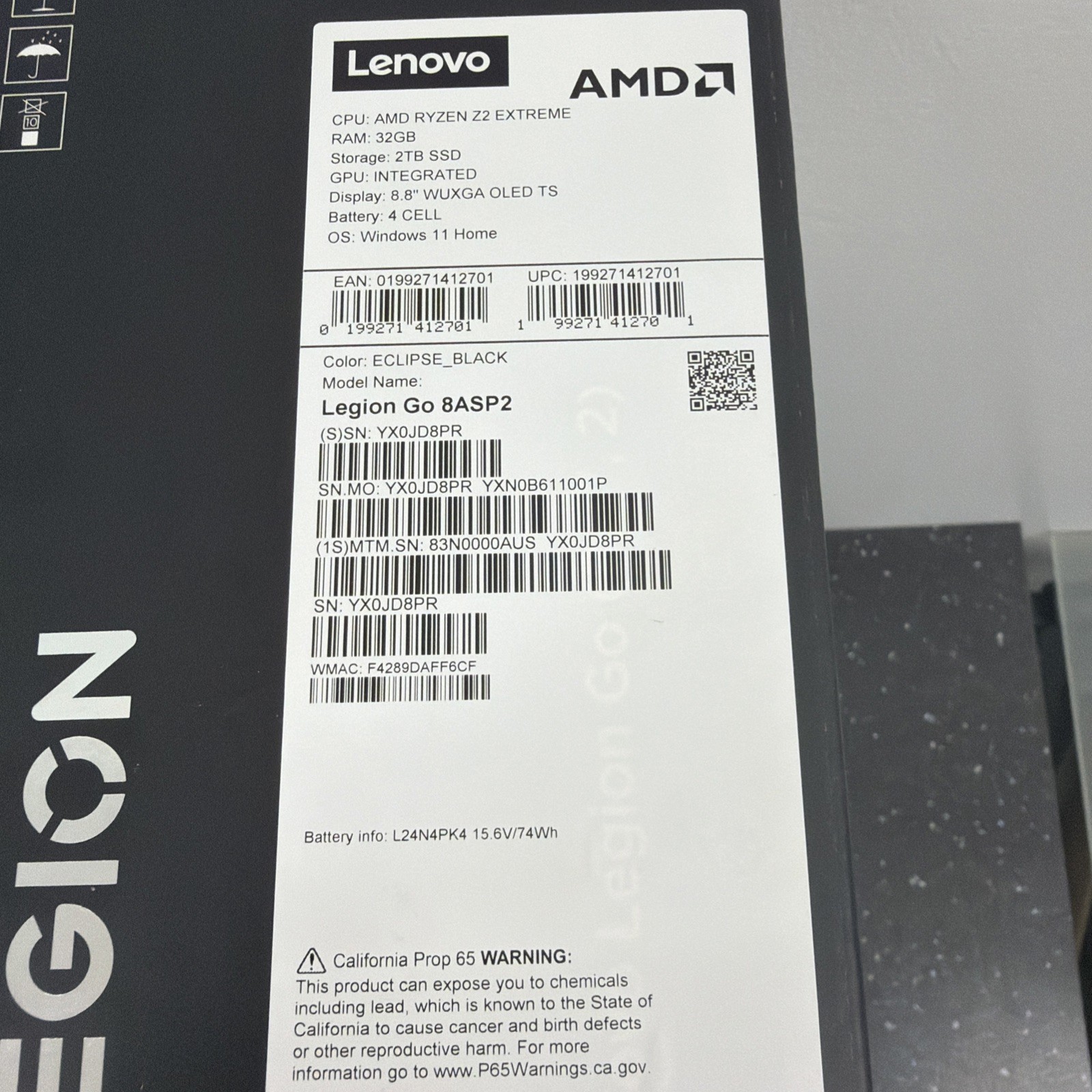 Lenovo Legion Go 2 Handheld Gaming Ryzen Z2 Extreme 32GB 2TB 8.8″ OLED 144Hz