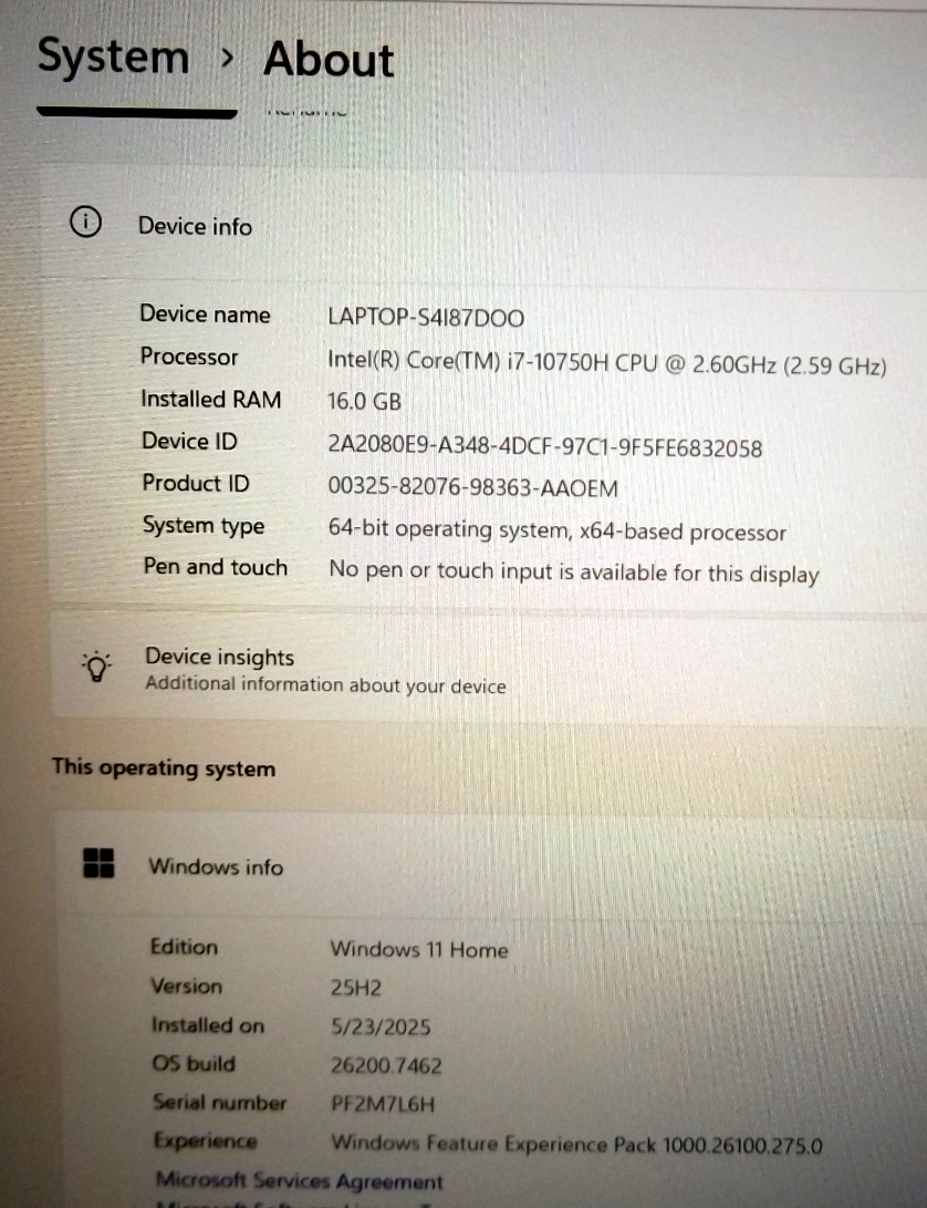Lenovo Legion 5 15IMH05 16GB 1.5TB 1650Ti i7-10750H 144MHz Upgraded Restored