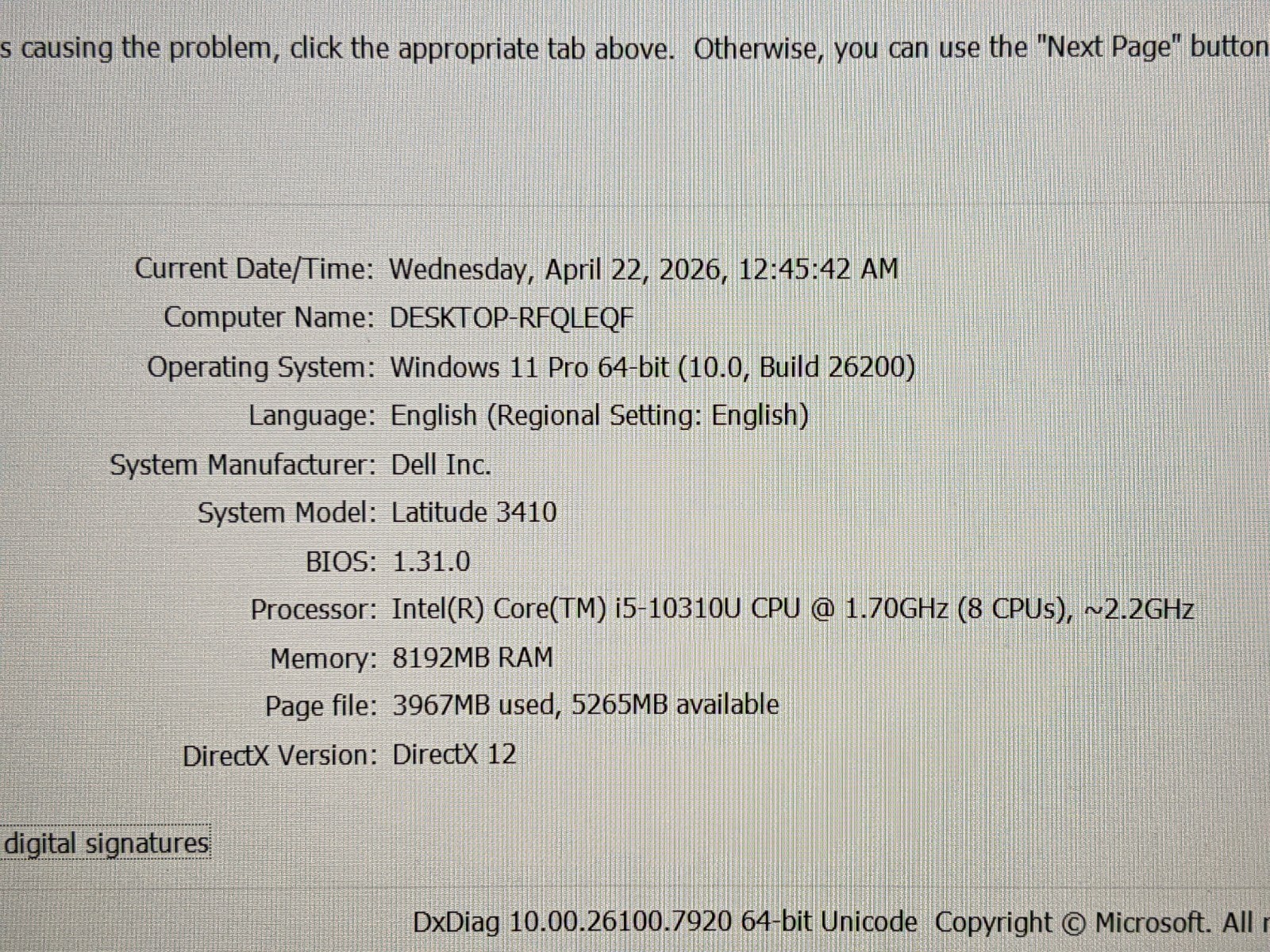 Dell Latitude 3410 14″FHD Intel Core i5-10310U 1.7GHz 8GB 256GB SSD Win11Pro +PA