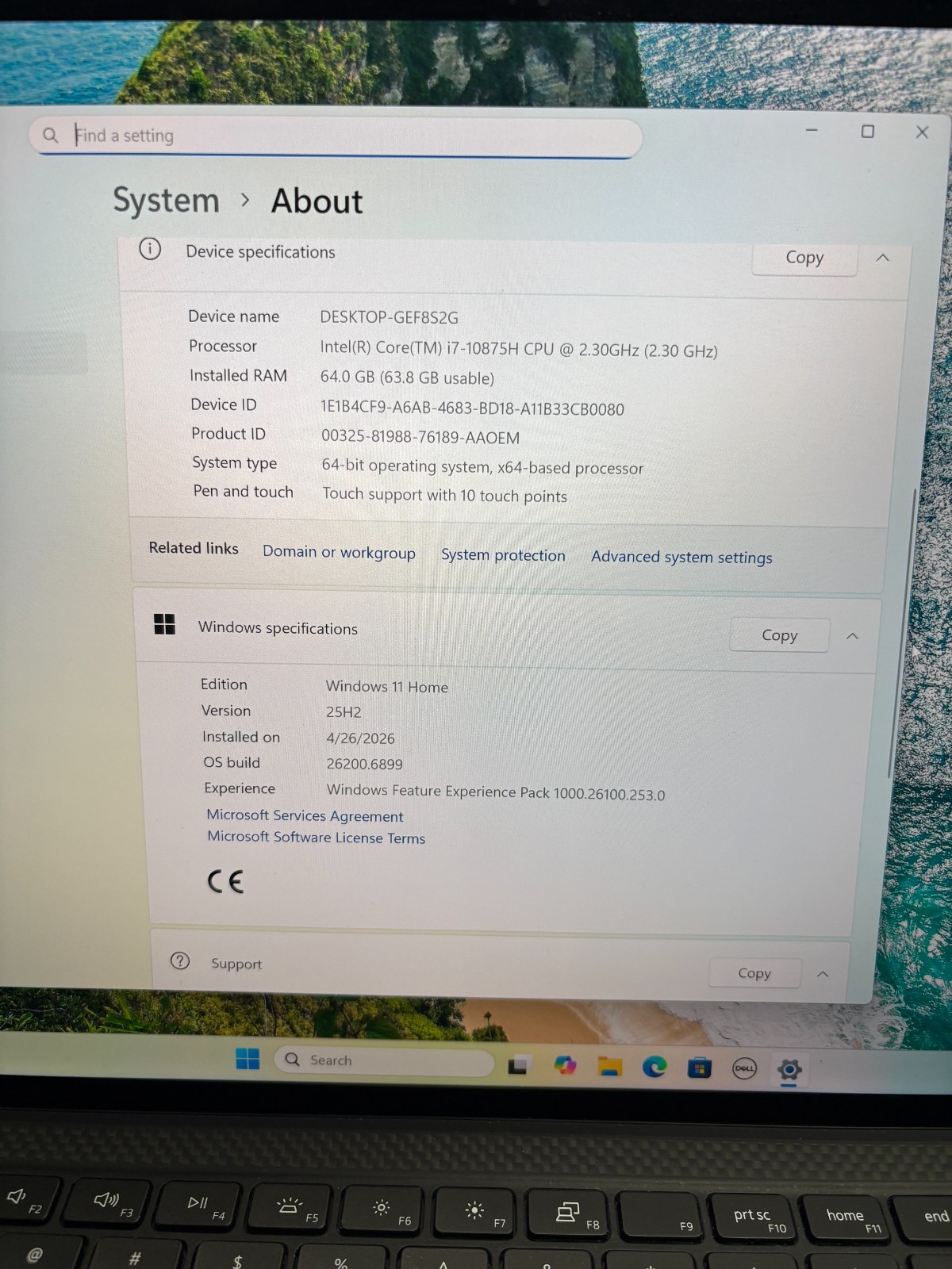 Dell XPS 9500 Laptop i7-10875H 2.3GHZ 64GB RAM 1TB SSD W/ GTX 1650 TI – Silver