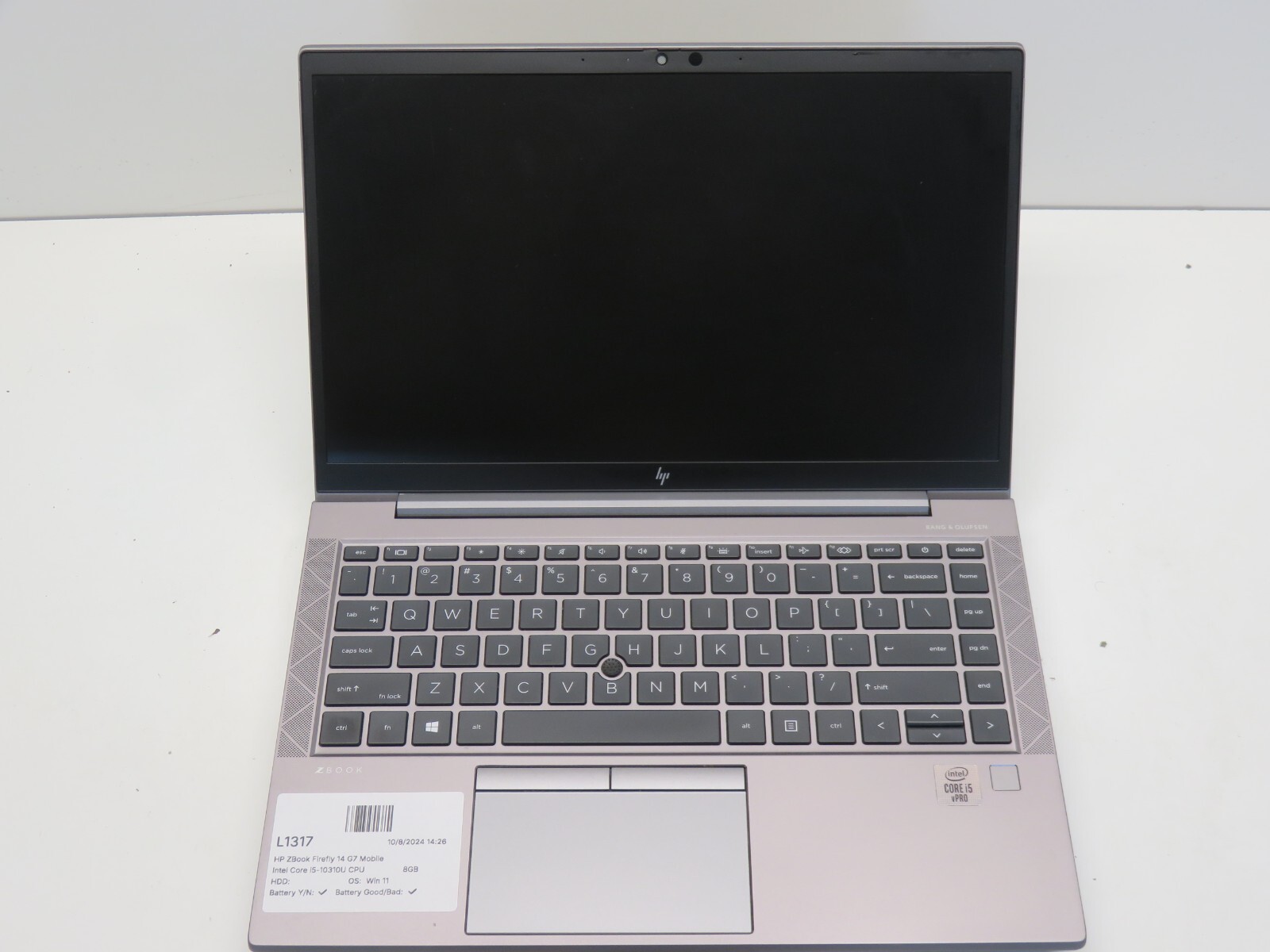 HP ZBook Firefly 14 G7 Intel Core i5-10310U CPU 1.70GHz 8GB 256GB SSD Win 11
