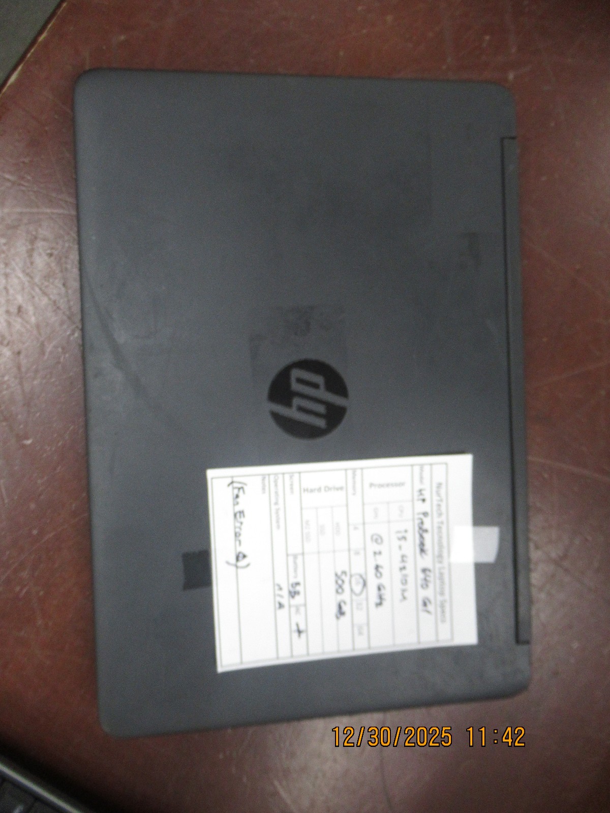 HP ProBook 640 G1 14″ i5-4210M 2.60GHz 16GB 500GB Laptop w/AC [NO OS] BadBattery