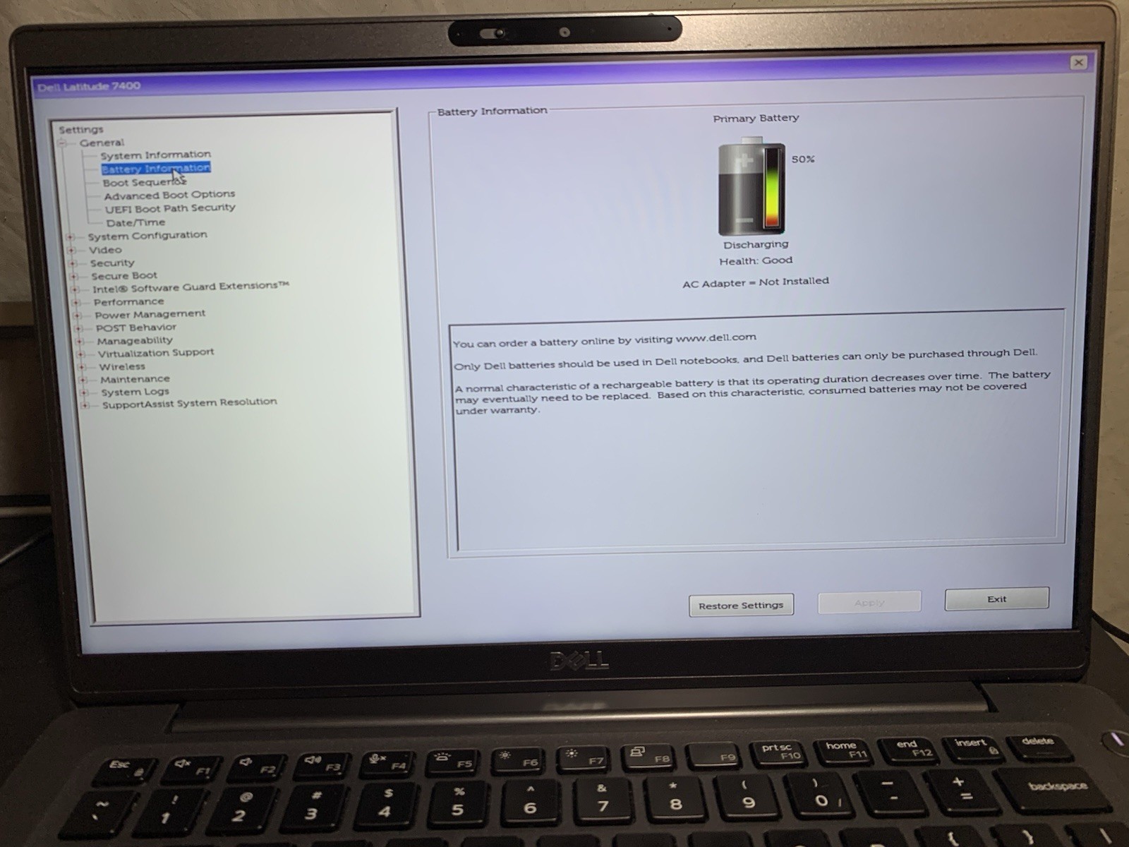 Dell Latitude 7400 i5-8365U 8GB 256GB SSD Win11 14in FHD Black