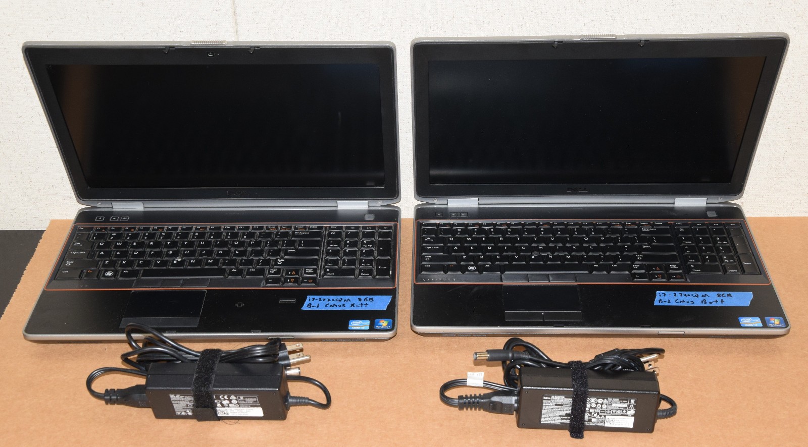 Lot 2 HEAVY WEAR Dell Latitude E6520 15.6″ Laptop i7-2720QM Quad Core 8GB DDR3