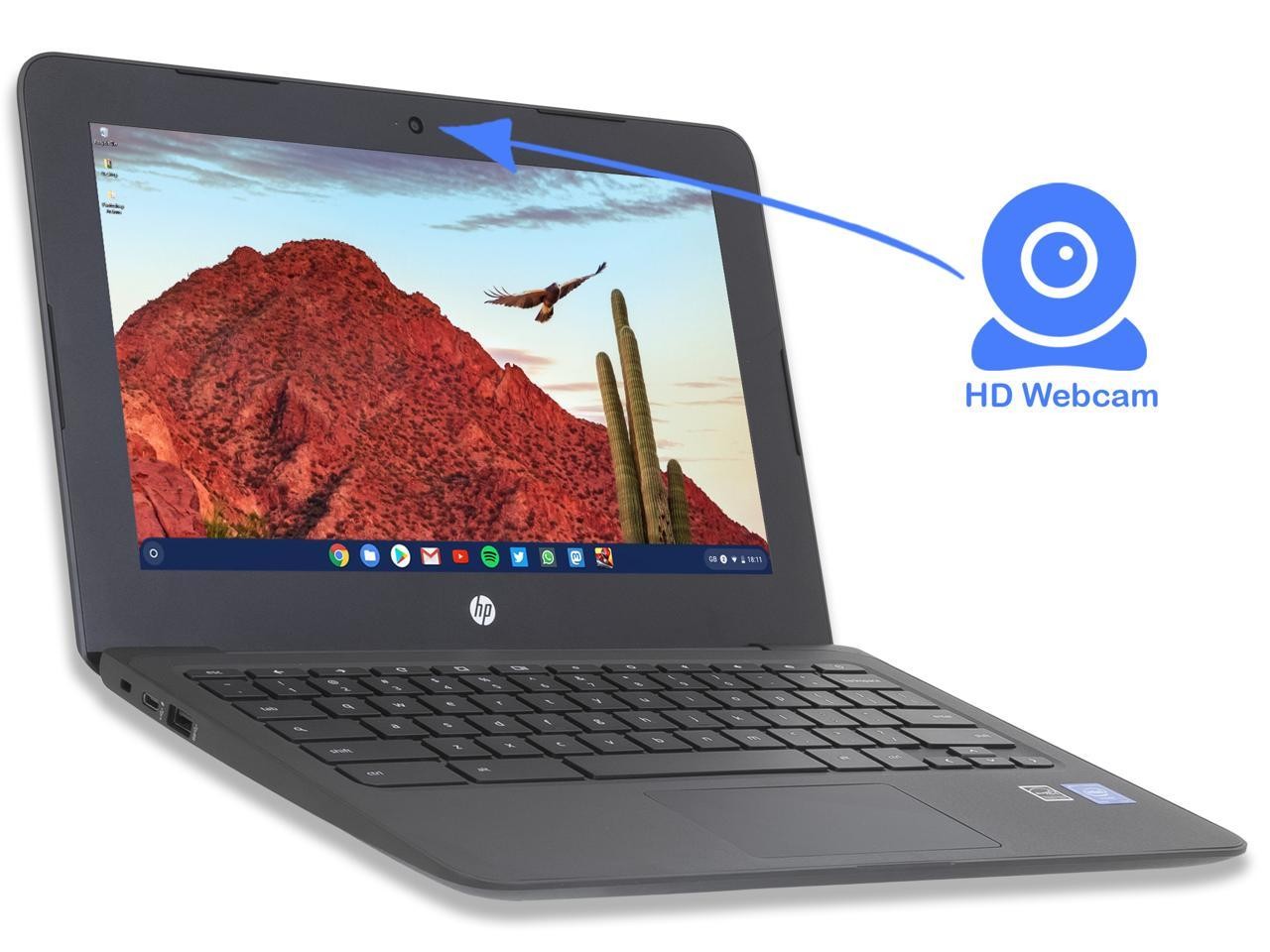 HP 11a-nb0013dx 11.6″ HD Intel Celeron N3350 4GB RAM, 32GB eMMC, Wi-Fi Chrome OS