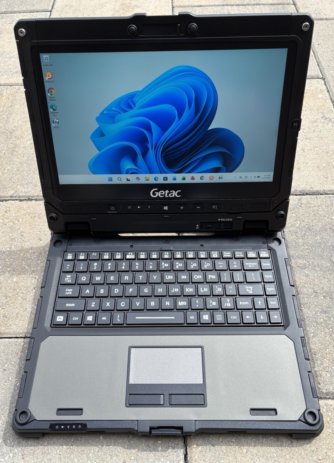 Getac K120 Rugged Toughbook Touch i5-8250U 1.60Ghz 16GB 2TB SSD Win 11 pro 261Hr