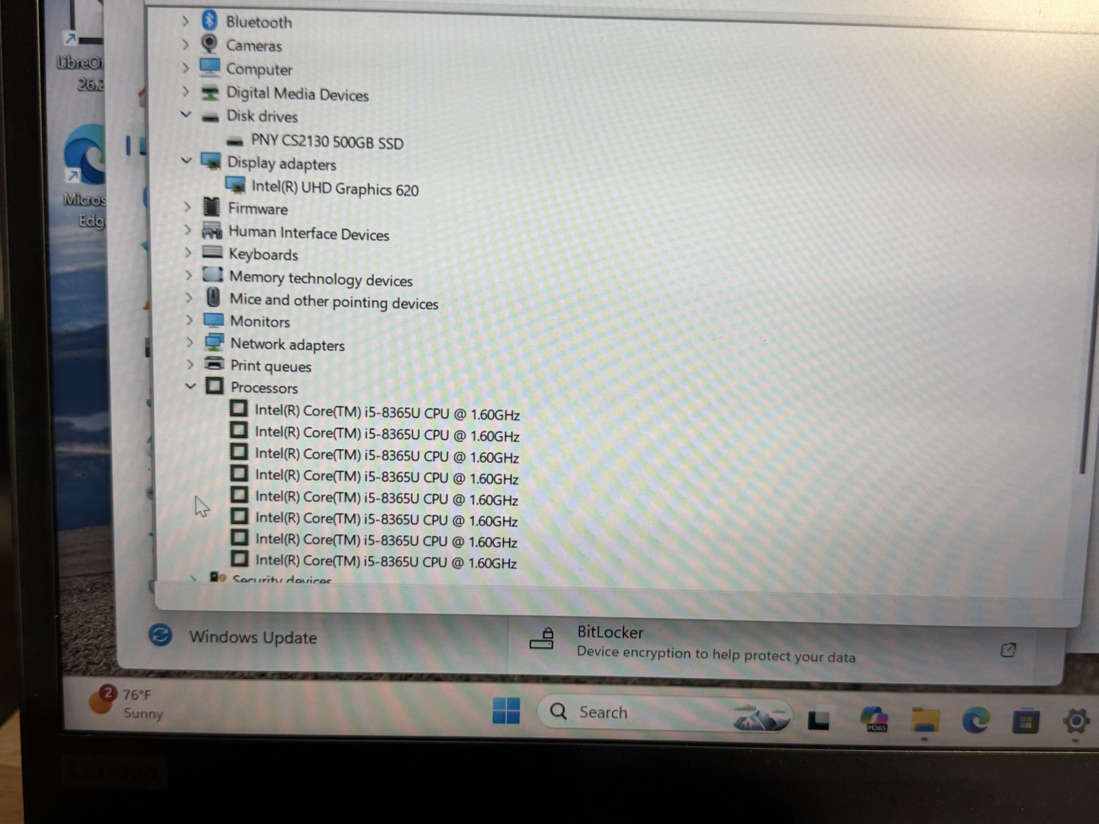 Lenovo ThinkPad T490 14” Touchscreen i5-8365U 16GB RAM 500GB NVMe SSD Win 11 Pro