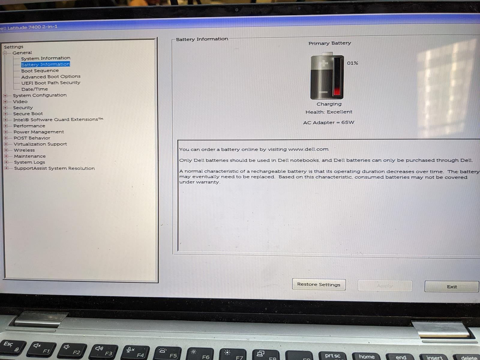 DELL LATITUDE 7400 2-IN-1 i5-8365U @ 1.6GHz, 16GB RAM, NO HDD/OS