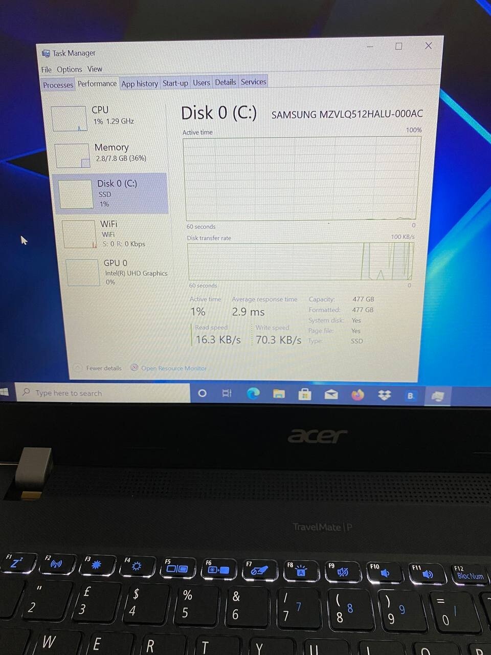 Acer TravelMate P2 TMP214-52 14″ DDR4 – SSD 512 GB – Scheda grafica