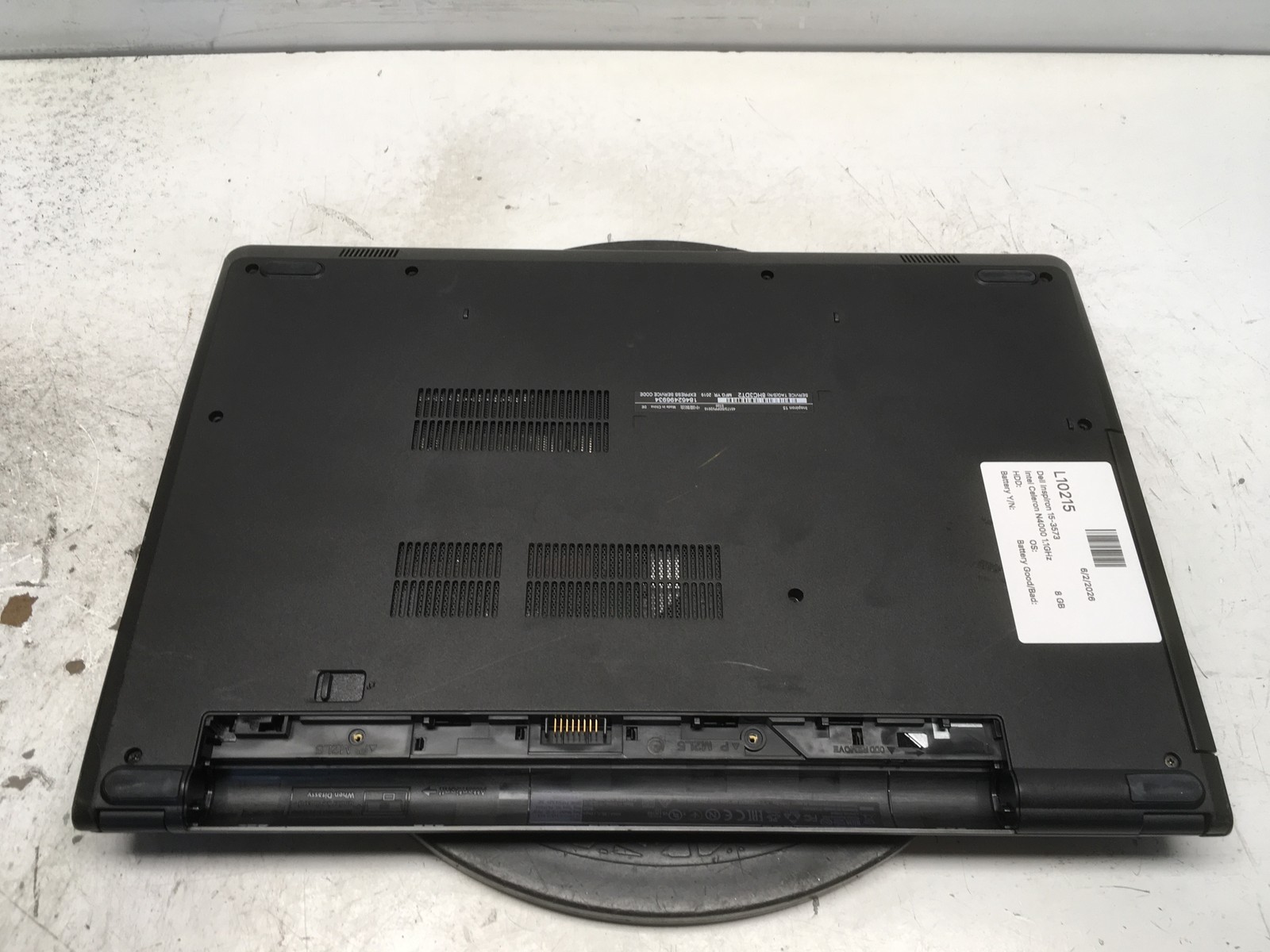 Dell Inspiron 15-3573 Intel Celeron N4000 1.1GHz 8 GB NO HDD No Batt
