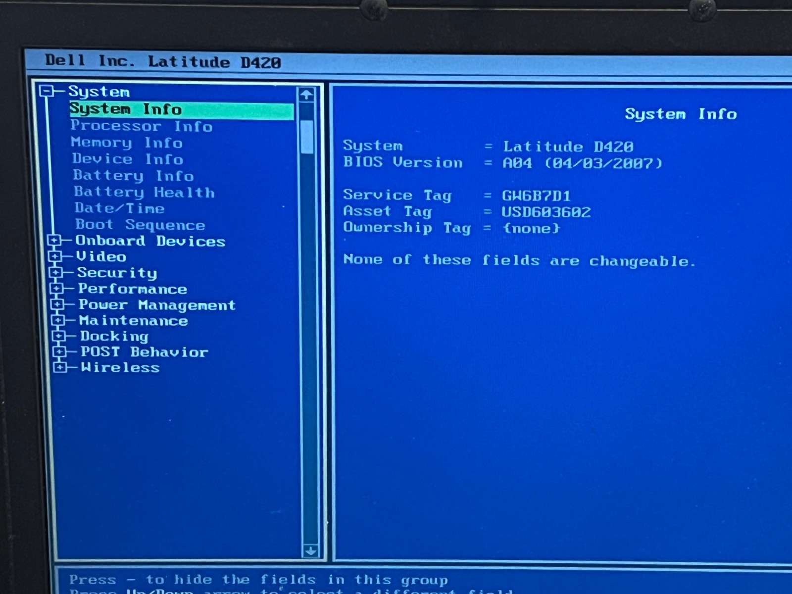 DELL LATITUDE D420 INTEL CORE DUO 1.2GHz 1.5GB RAM – No HDD – Battery Good