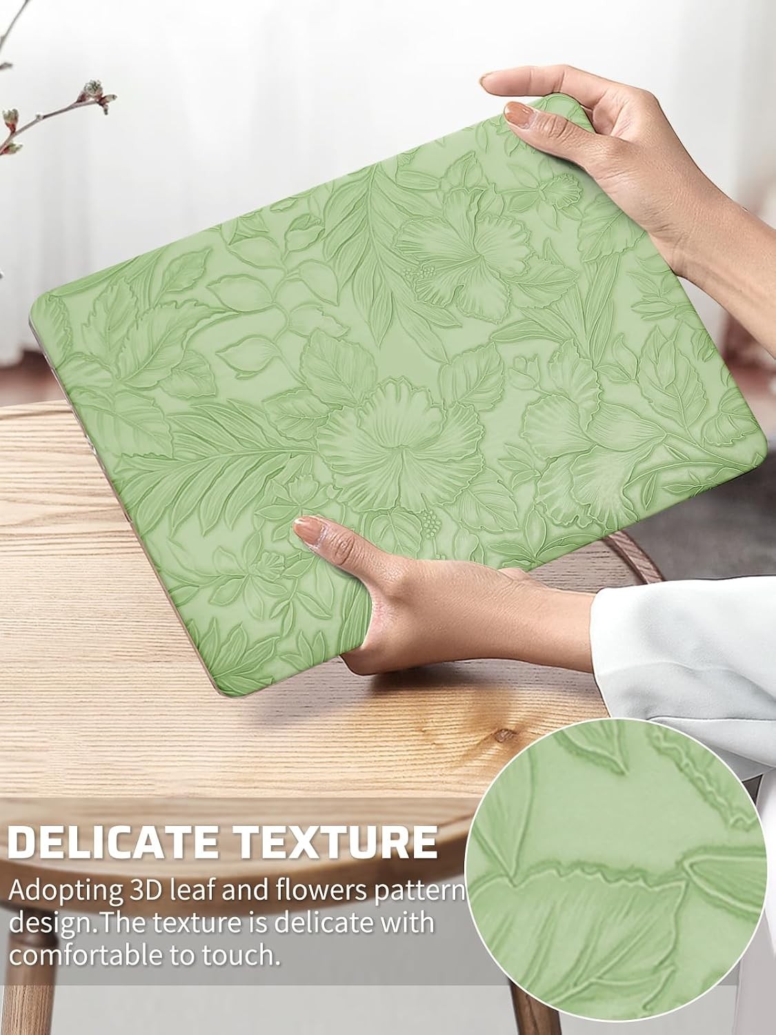 MacBook Air 13 Inch Case 2022 2021 2020-2018 Release A1932 A2179 M1 A2337, Green