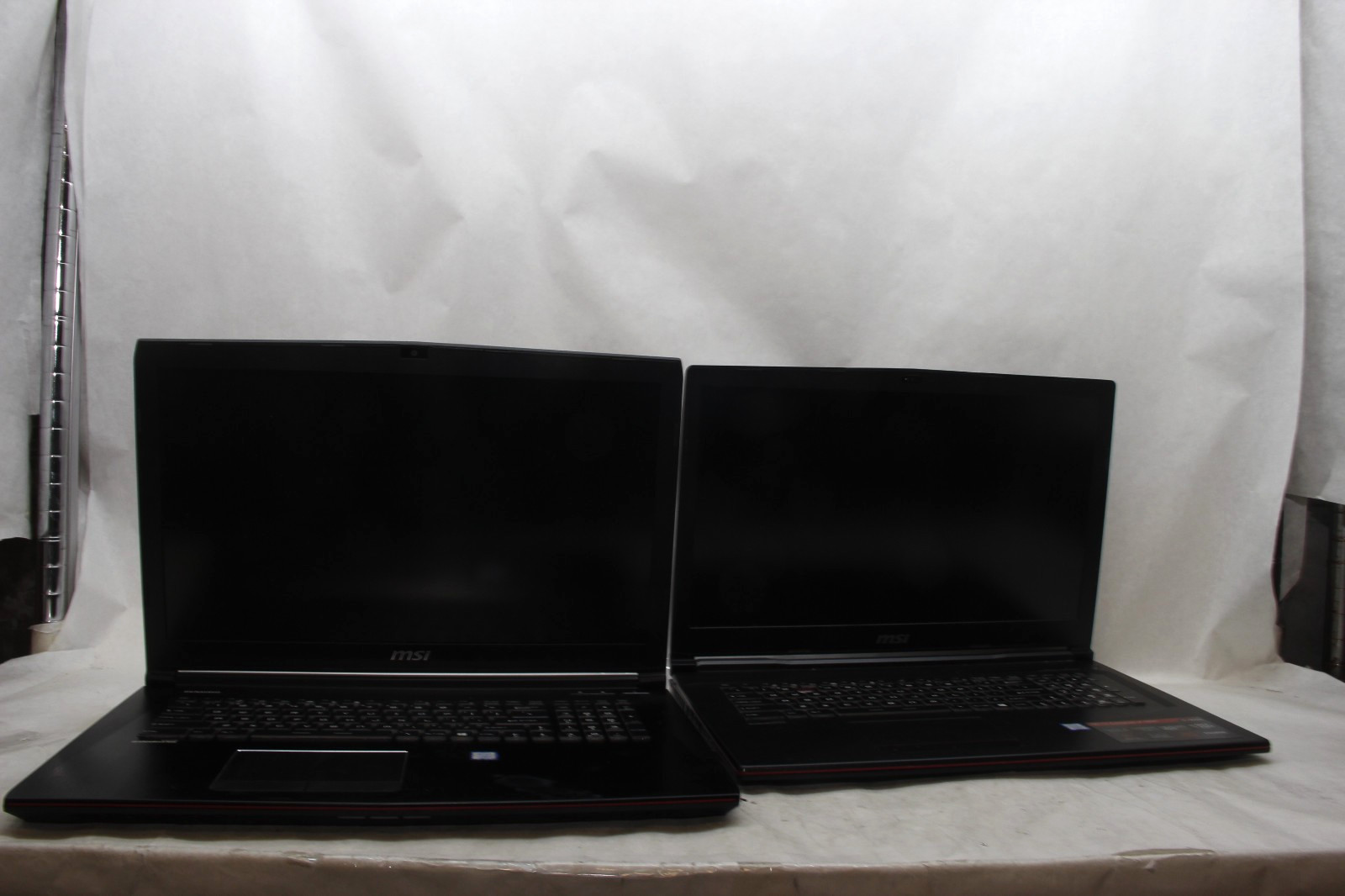 Lot of 1 MSI GE72VR Apache & 1 GP73 Leopard 17″ Laptops i7 No RAM NO SSDS AS-IS