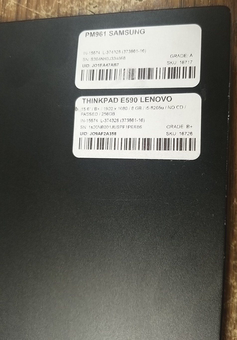 Lenovo Thinkpad E590 W/ 8GB RAM 256GB SSD, i5-8265U @ 1.60GHz. *READ⬇️*