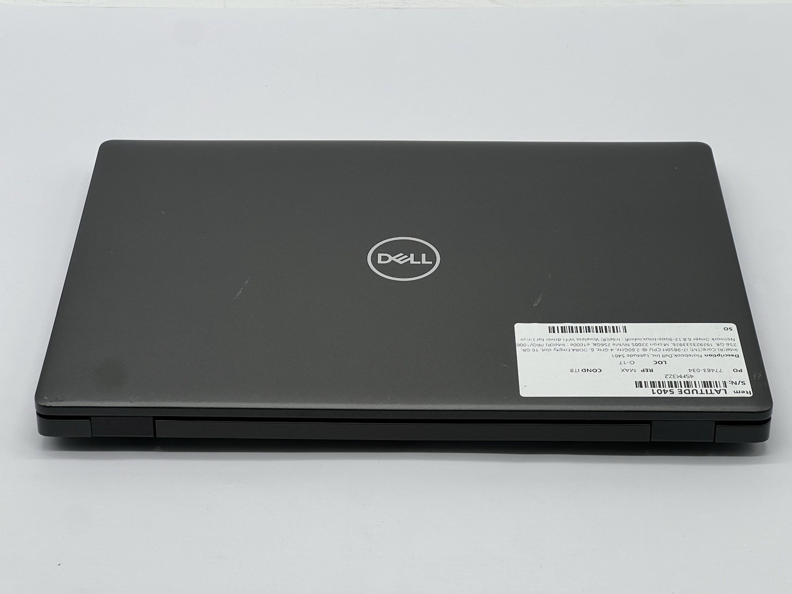 Dell Latitude 5401, i7-9850H CPU, @ 2.60GHz, 16GB RAM, 256GB NVMe-No OS/AC