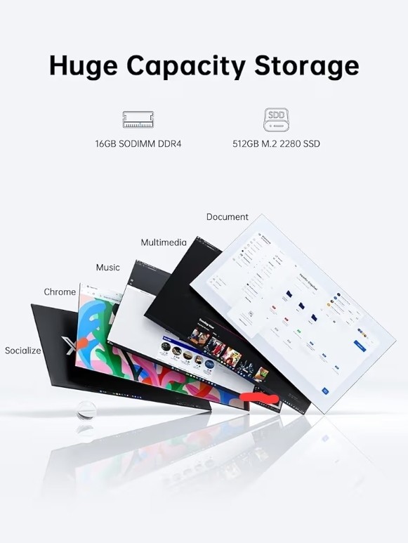 ACEMAGIC AX16 15.6 in (512GB SSD, Intel Alder Lake N95, 1.7GHz, 16GB RAM) Laptop