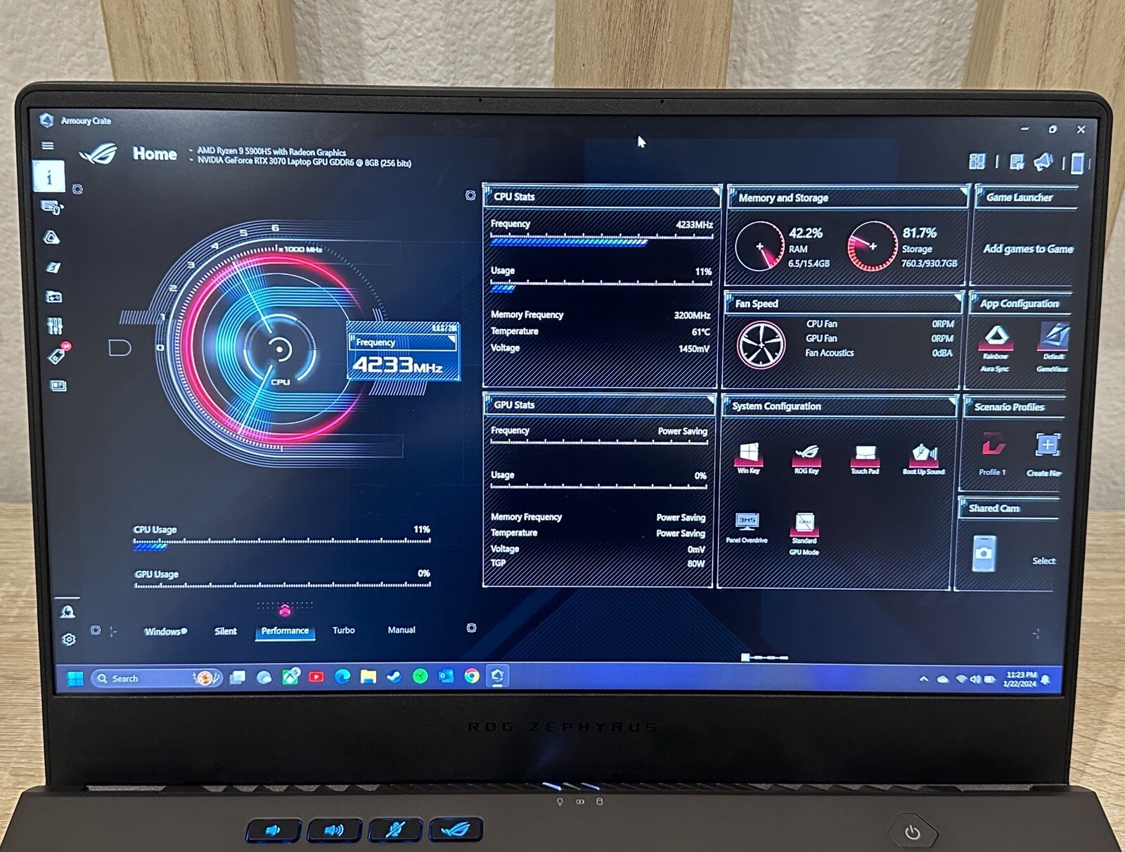 ASUS ROG Zephyrus G15 15.6″ QHD 165HZ Gaming Laptop (1TB SSD, Ryzen 9, RTX 3070)