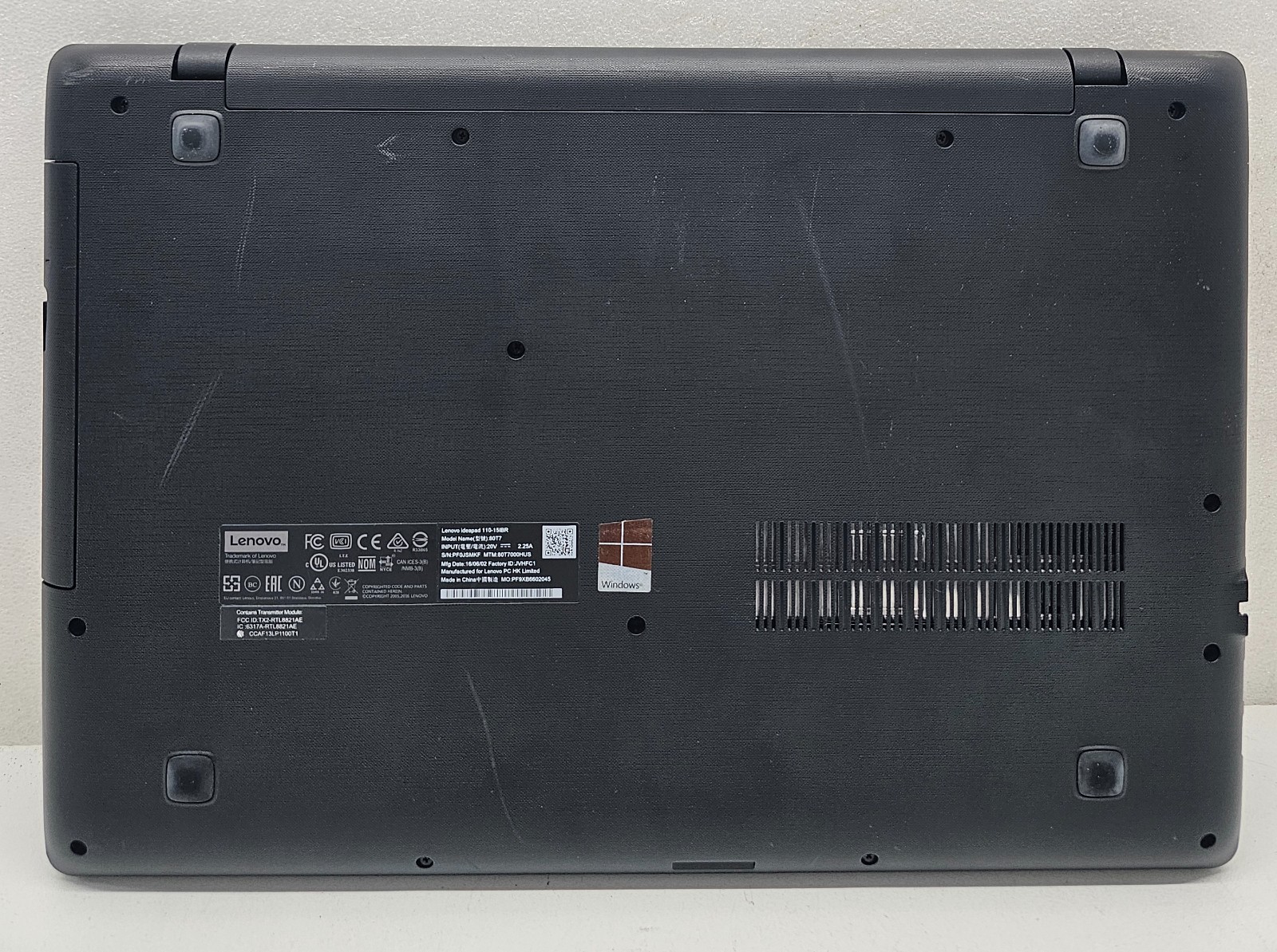 Lenovo IdeaPad 110-15IBR Laptop Intel Celeron N3060 4GB Ram 500GB HDD NO OS (FL)