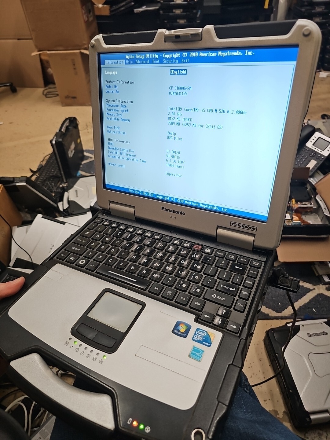Panasonic Toughbook CF-31 MK-1 i5 520M @ 2.40GHz 8GB RAM DDR3 ( 18660HRS)