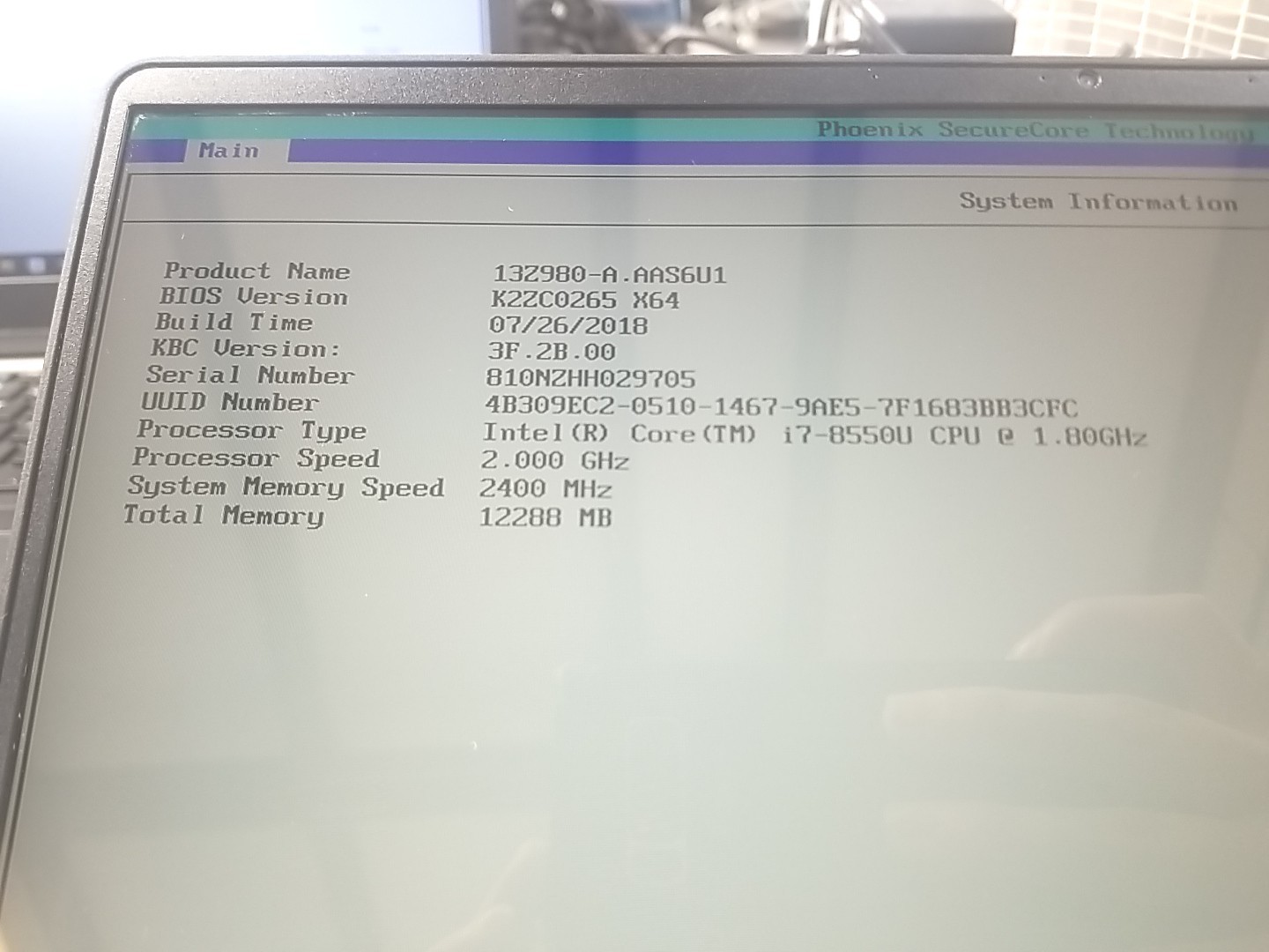 LG Gram 13Z980-A Laptop W/ i7-8550U 1.80GHz, 12GB, 256GB. *READ⬇️*