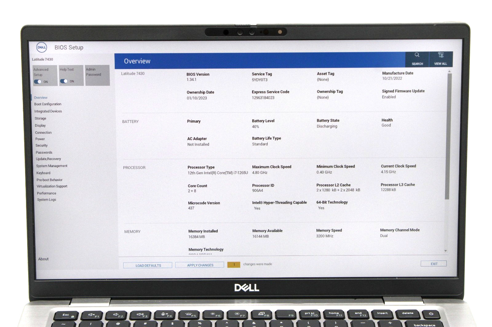 Dell Latitude 7430 14″ Intel Core i7-1265U 16GB RAM 256GB SSD