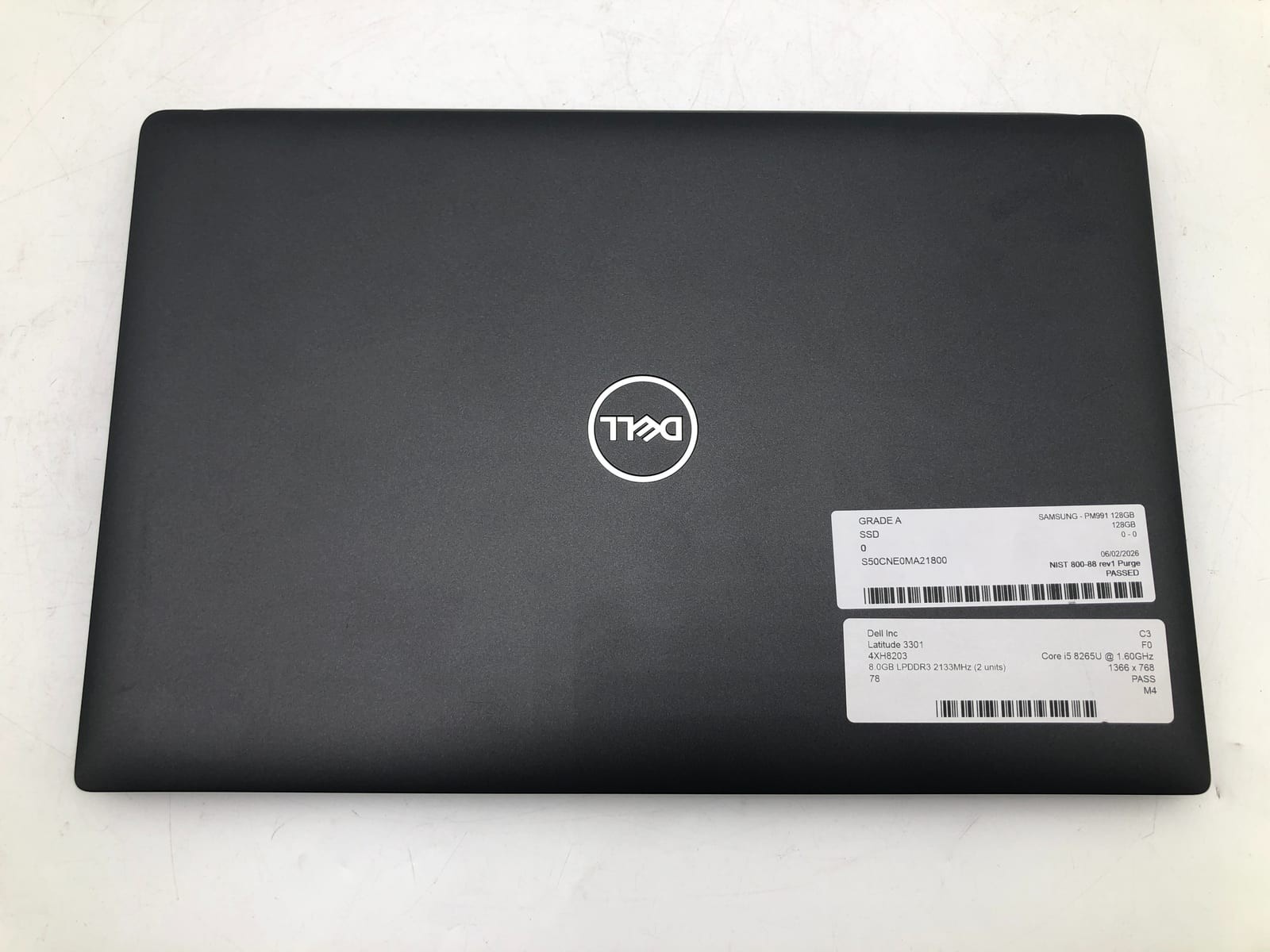 Dell | Latitude 3301 | i5-8265U | 8GB | 128GB NVMe | Win 11 Pro | 78% Battery