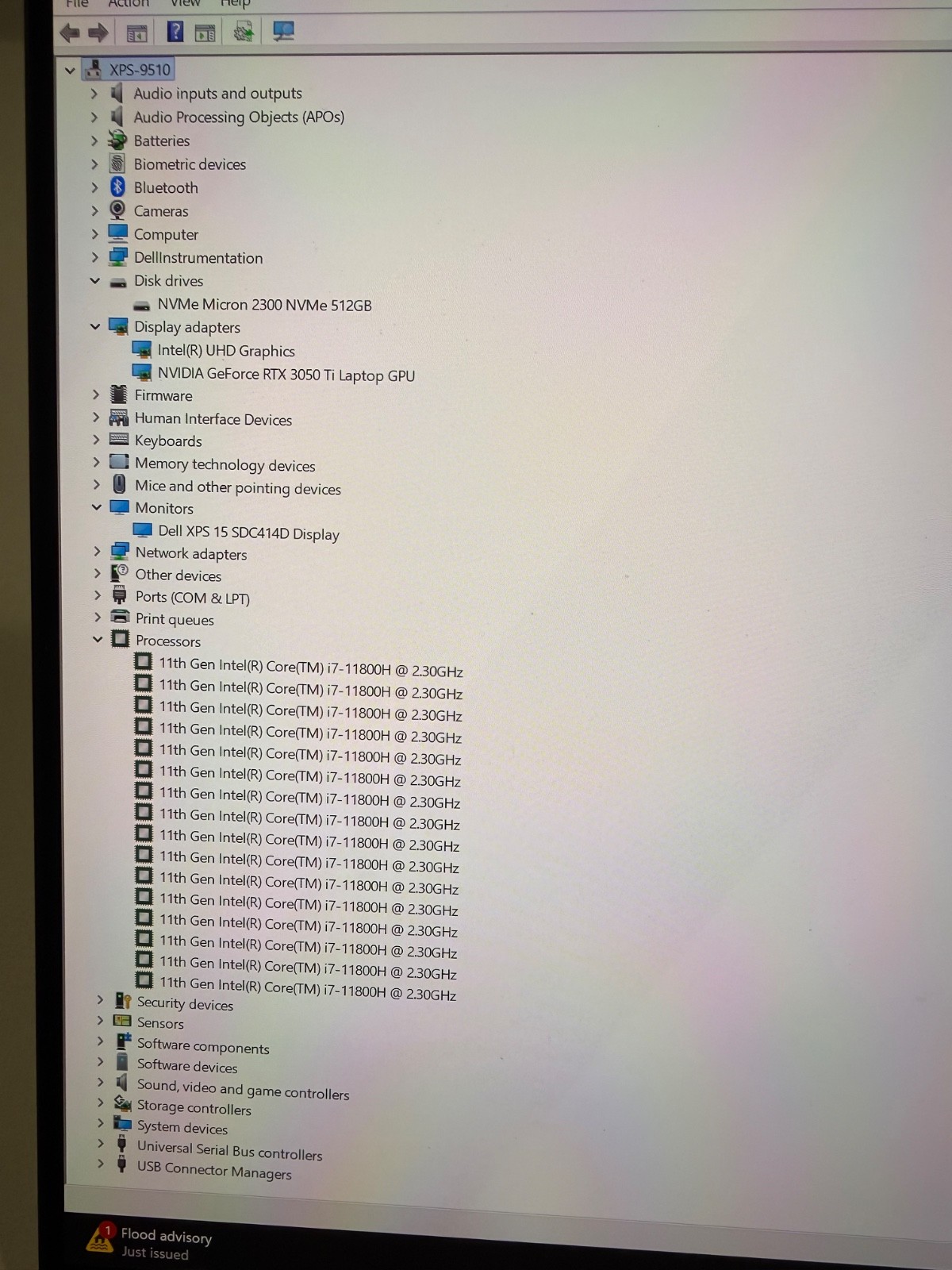 Dell XPS 15 9510 15.6” (512GB SSD Intel Core i7-11800H 16GB RAM)