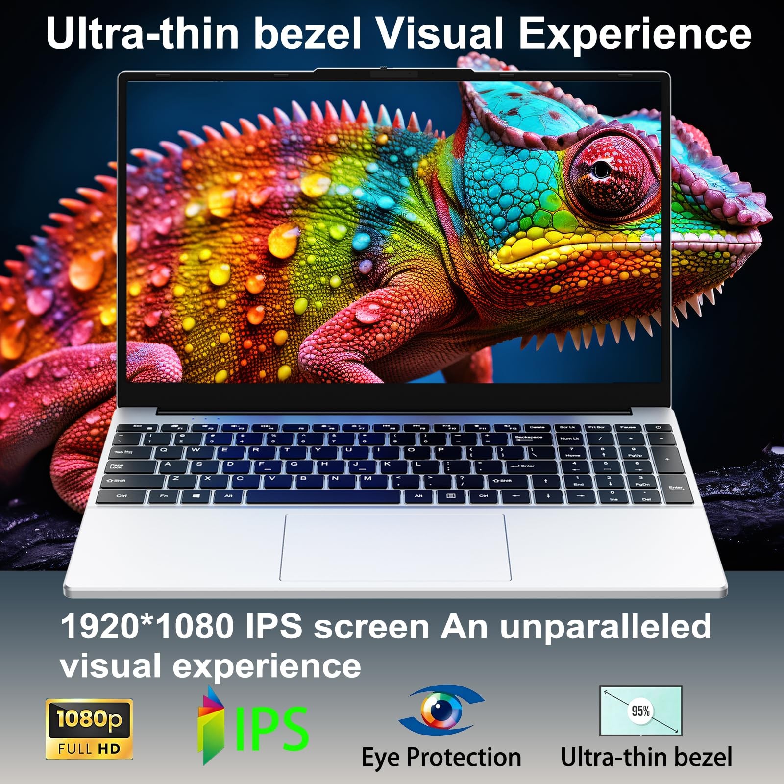 15.6-inch laptop,8GB DDR 256GB SSD expandable to 1TB,portable laptop computer…