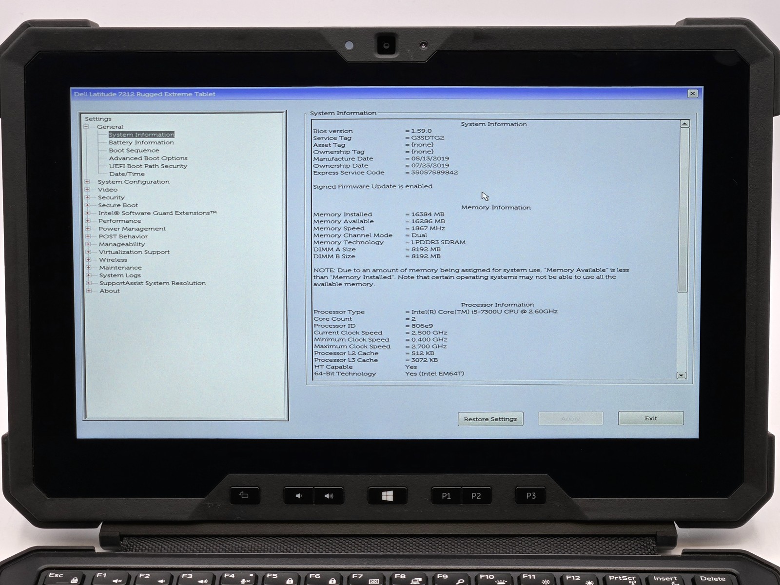 Dell Latitude 7212 Rugged Extreme 2-in-1 11″ FHD Touch I5-7300U 256GB 16GB W11P